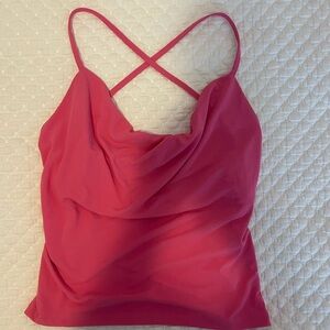 pink zara crop top